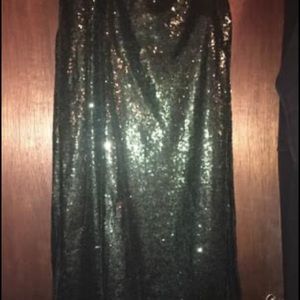 Charlotte Russe Dark Green Sequin Skirt